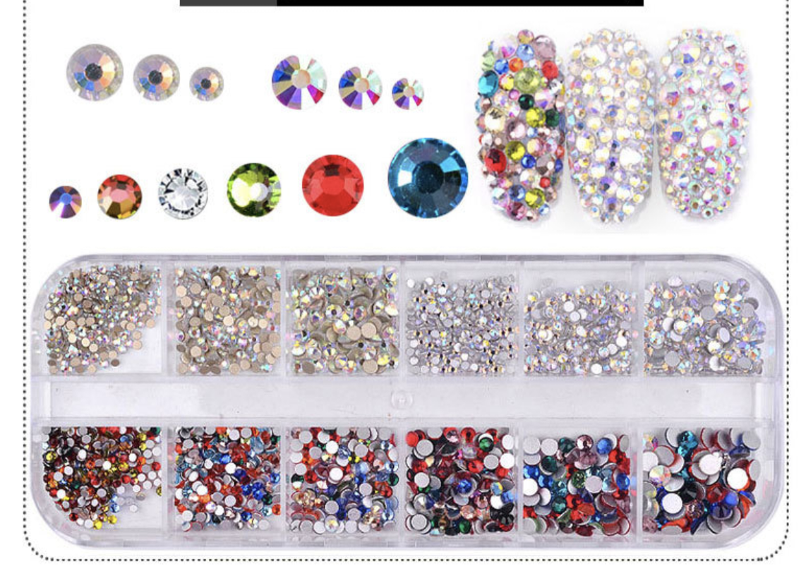 Rhinestones Silver Holo Mix