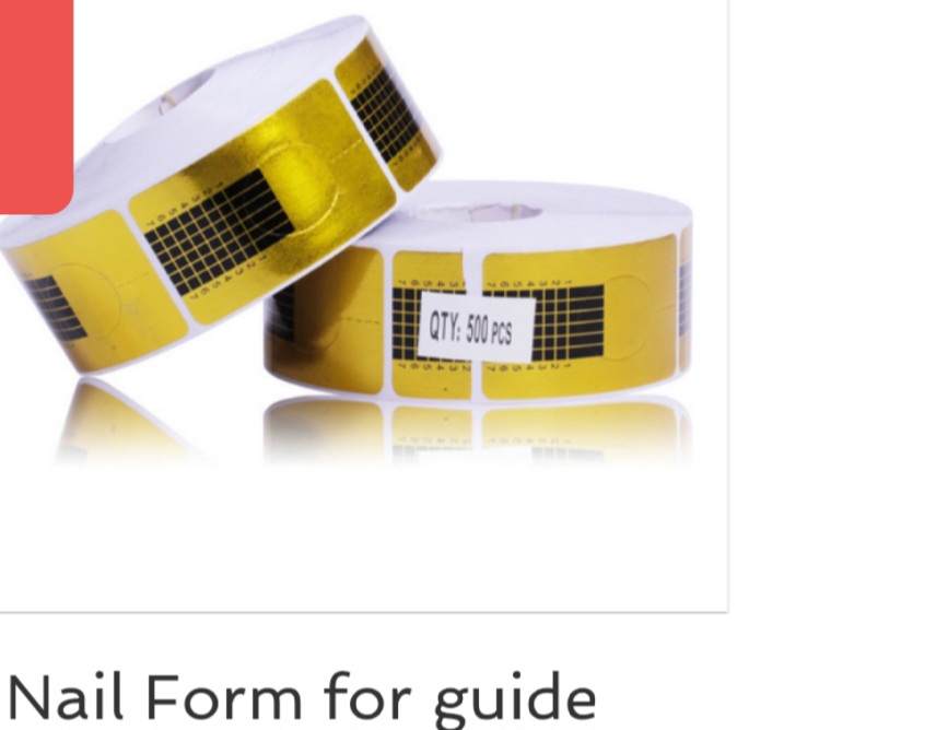 500-Piece Gold Nail Extension Forms