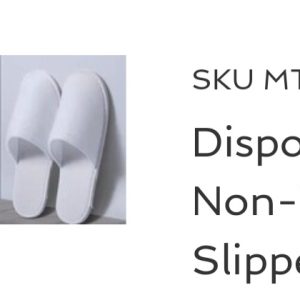 Disposable White Non-Woven Slippers
