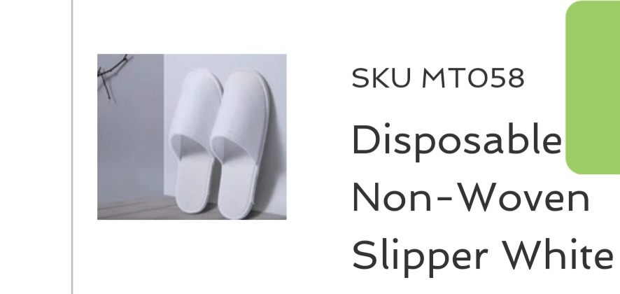 Disposable White Non-Woven Slippers