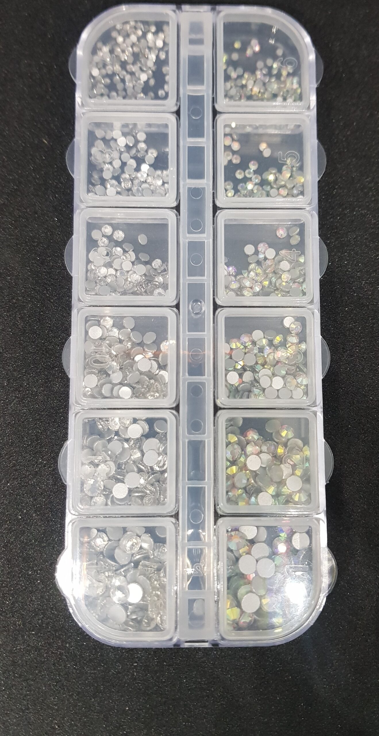 Mixed Rhinestones – Silver & Rainbow
