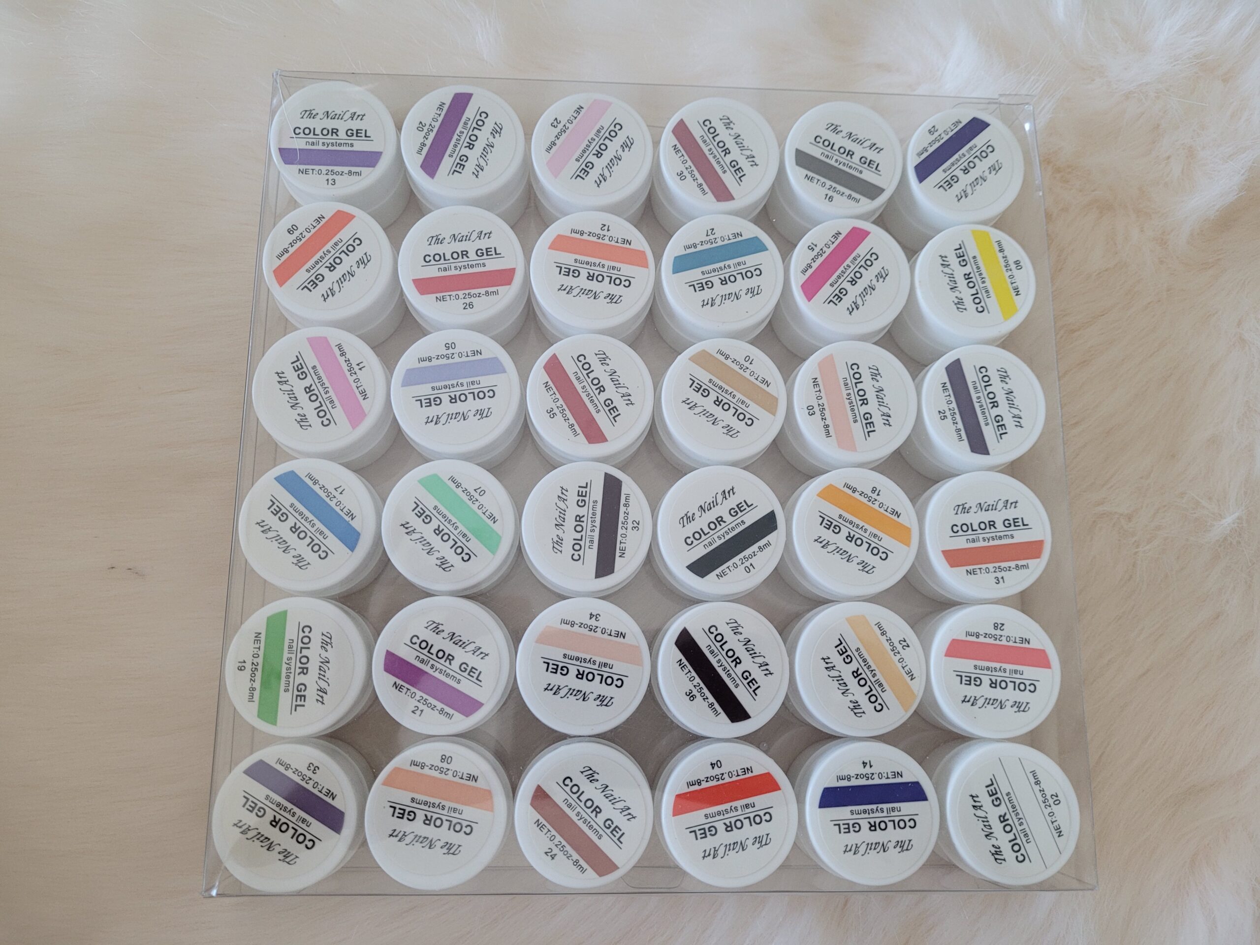 36-Piece Gel Nail Tub Set – 8ml Assorted Colors