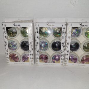 6 Pce Round Tub Glitters Set