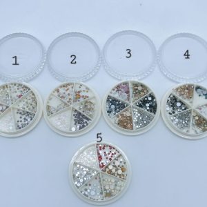 Rhinestones Mixed Round Tub