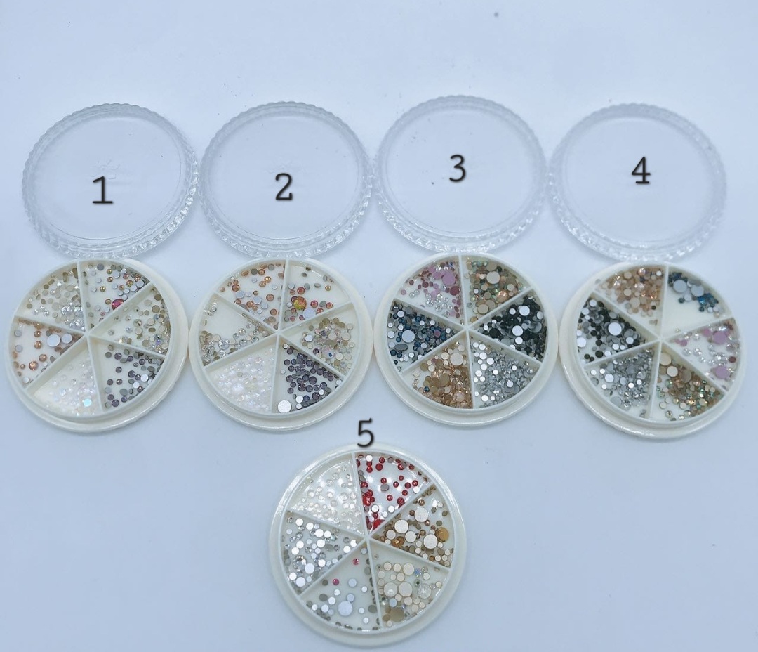 Rhinestones Mixed Round Tub