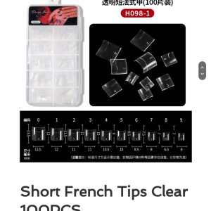 Short French Tips – 100 Pieces (Clear)