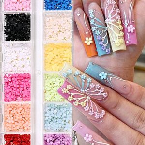 Colour Flowers Nail Art Stickers